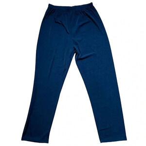 Western Connection Womens Pants Large Pull On Straight Leg Black Office Corpcore